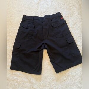 Red Kap Men's Black Cargo Shorts with Multiple Utility Pockets
